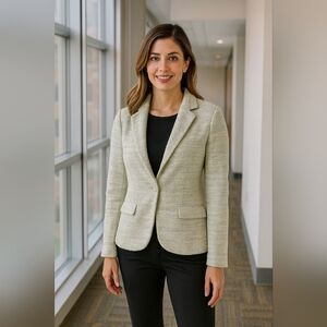 Cabi tweed blazer green and grey  corpcore office colligate Teacher Women size 8